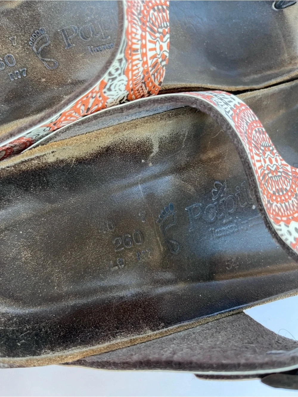 Birkenstock Papillio Ghiza Orange Thong Boho Floral Sandals